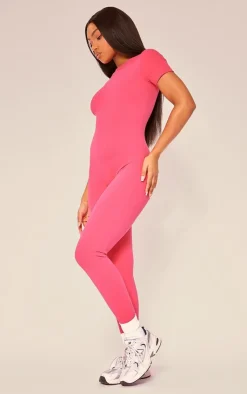 PrettyLittleThing Gym Wear*Sculpt Short Sleeved Unitard