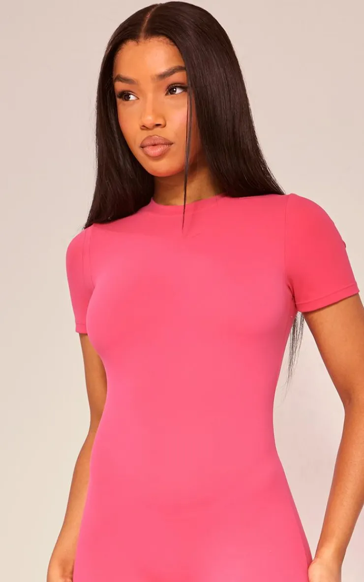 PrettyLittleThing Gym Wear*Sculpt Short Sleeved Unitard