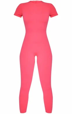 PrettyLittleThing Gym Wear*Sculpt Short Sleeved Unitard