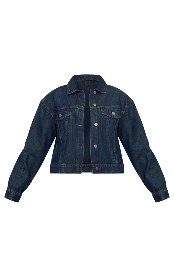 Raw Indigo Wash Oversized Fit Denim Jacket