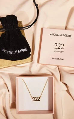 PrettyLittleThing Necklaces*Real Gold Plated Angel Number Necklace