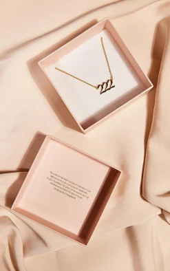 PrettyLittleThing Necklaces*Real Gold Plated Angel Number Necklace