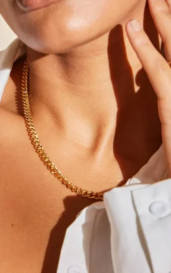 PrettyLittleThing Necklaces*Real Plated Dainty Curb Chain Necklace