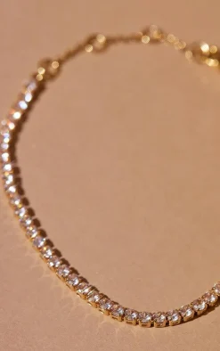 PrettyLittleThing Bracelets*Real Plated Diamante Tennis Bracelet