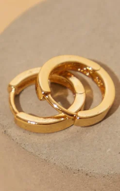 PrettyLittleThing Hoop Earrings*Real Plated Mini Hoop Earrings