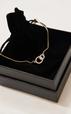 PrettyLittleThing Necklaces*Real Plated Paved Circle Link Necklace