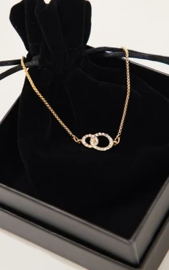 PrettyLittleThing Bracelets*Real Plated Paved Circle Link Pully Bracelet