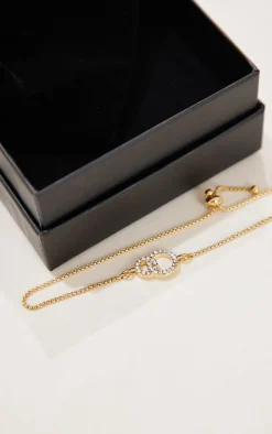 PrettyLittleThing Bracelets*Real Plated Paved Circle Link Pully Bracelet
