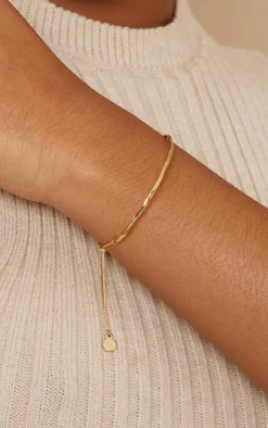 PrettyLittleThing Bracelets*Real Plated Simple Pully Bracelet