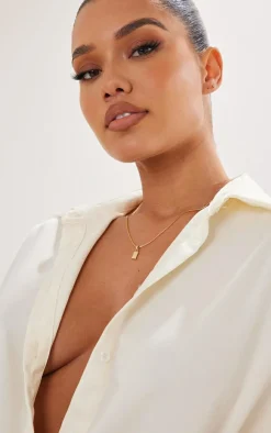 PrettyLittleThing Necklaces*Real Plated Simple Pendant Necklace