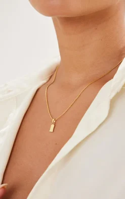 PrettyLittleThing Necklaces*Real Plated Simple Pendant Necklace