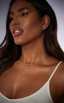 PrettyLittleThing Necklaces*Real Plated Star Diamante Necklace