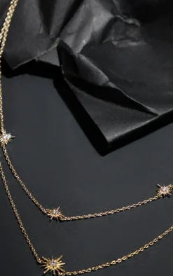 PrettyLittleThing Necklaces*Real Plated Star Diamante Necklace