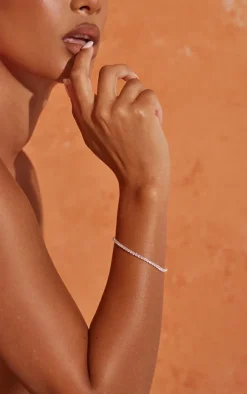PrettyLittleThing Bracelets*Real Plated Diamante Tennis Bracelet