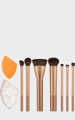 PrettyLittleThing Makeup Brushes & Tools*Real Techniques Wrapped In Glow Brush + Sponge Set (Worth £50)
