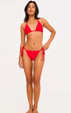 Red And Pink 2 Pack Triangle Bikini Set