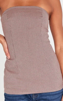 PrettyLittleThing Sleeveless Tops*Check Longline Bandeau