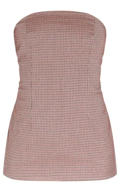 PrettyLittleThing Sleeveless Tops*Check Longline Bandeau