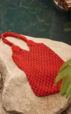 PrettyLittleThing Shoppers*Crochet Detail Beach Tote Bag