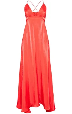 Extreme Split Strappy Back Maxi Dress-PrettyLittleThing Sale