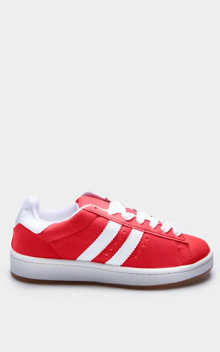 PrettyLittleThing Sneakers*Faux Suede Stripe Chunky Lace Up Sneakers