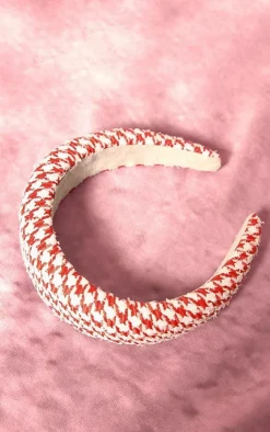 PrettyLittleThing Hair Accessories*Gingham Check Padded Headband