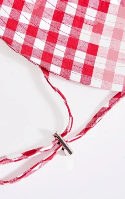 PrettyLittleThing Hats*Gingham Toggle Bucket Hat