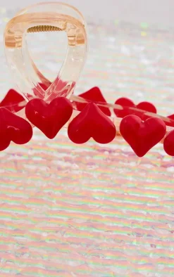 PrettyLittleThing Hair Accessories*Heart Hair Claw Clip