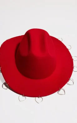 PrettyLittleThing Hats*Heart Trim Festival Cowboy Hat