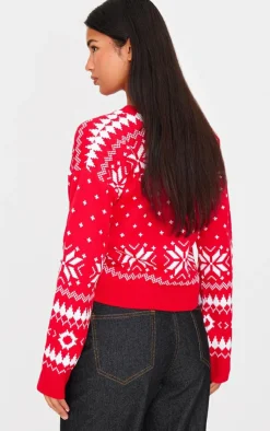 PrettyLittleThing Sweaters*Im The Naughty One Cropped Christmas Sweater
