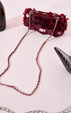 PrettyLittleThing Crossbody Bags*Large Sequin Flap Over Cross Body Shoulder Bag