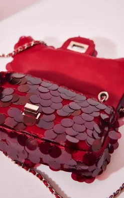 PrettyLittleThing Crossbody Bags*Large Sequin Flap Over Cross Body Shoulder Bag