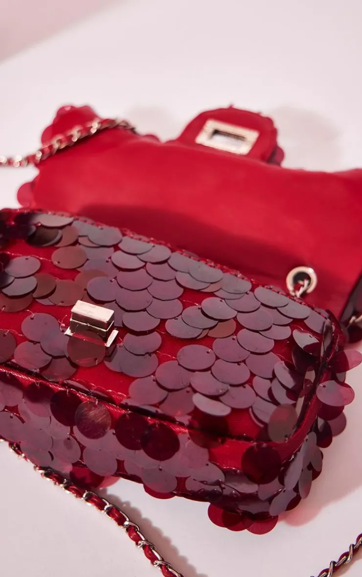 PrettyLittleThing Crossbody Bags*Large Sequin Flap Over Cross Body Shoulder Bag