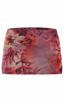 Leopard Printed Lined Mesh Mini Skirt-PrettyLittleThing Discount