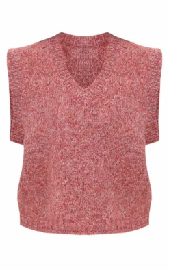 PrettyLittleThing Knitted Tops*Marl Knit Sweater Vest