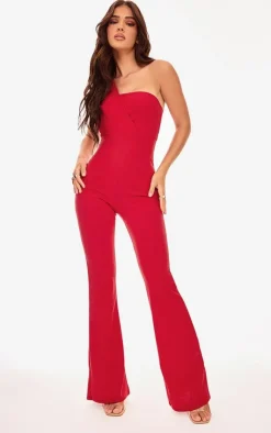 One Shoulder Drape Detailed Jumpsuit-PrettyLittleThing Best