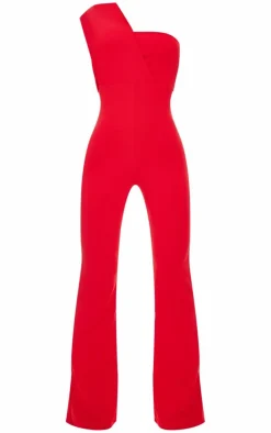 One Shoulder Drape Detailed Jumpsuit-PrettyLittleThing Best