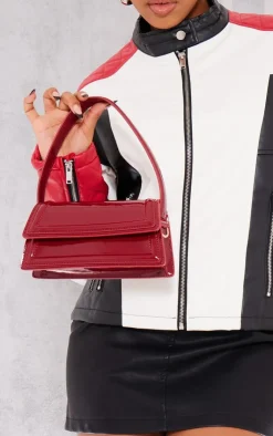 PrettyLittleThing Shoulder Bags*Patent Rectangular Handle Shoulder Bag