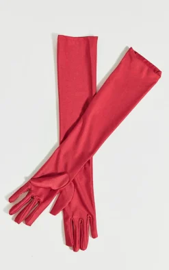 PrettyLittleThing Scarves & Gloves*Plain Satin Long Gloves
