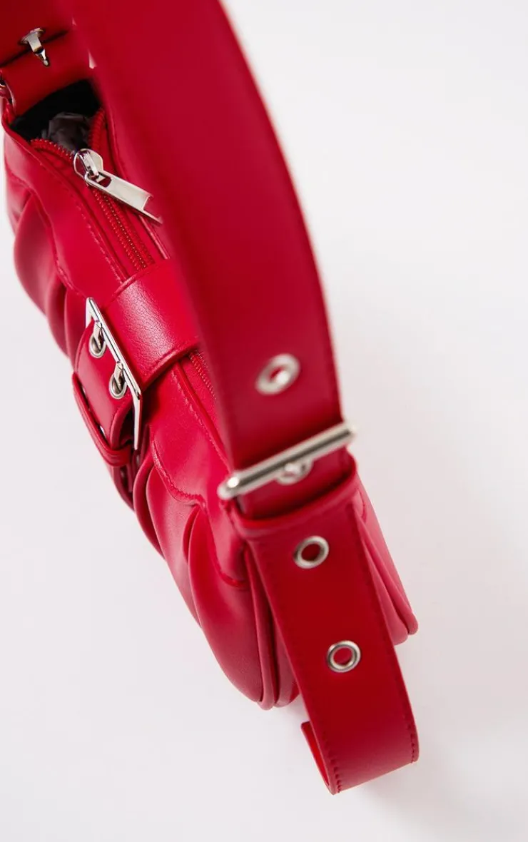PrettyLittleThing Shoulder Bags*PU Eyelet Buckle Shoulder Bag