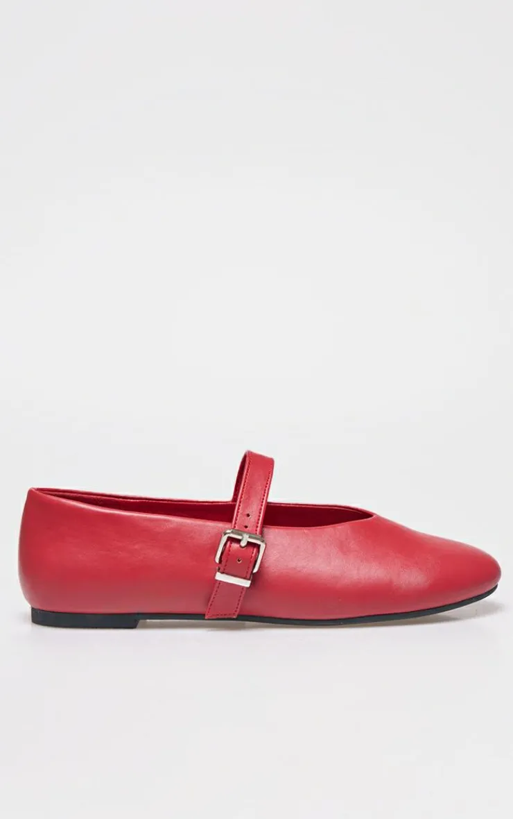 PrettyLittleThing Ballet Flats*PU Round Toe Ballet Pumps
