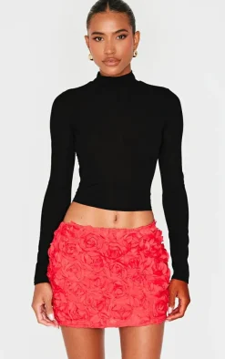 Rose Organza Mini Skirt-PrettyLittleThing Sale