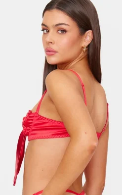 PrettyLittleThing Christmas Gifts*Satin Bow Tie Underwi Lingerie Set