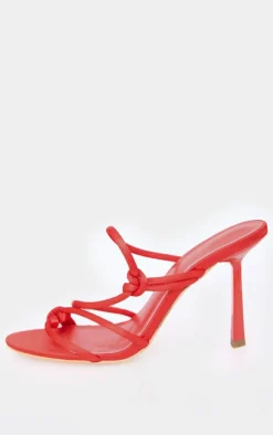 PrettyLittleThing Mules*Satin Round Toe Heeled Mules