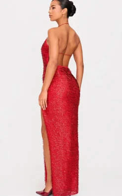 Sequin Cut Out Maxi Dress-PrettyLittleThing Clearance
