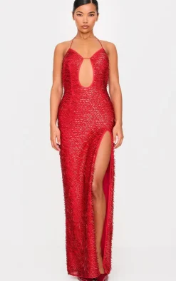 Sequin Cut Out Maxi Dress-PrettyLittleThing Clearance