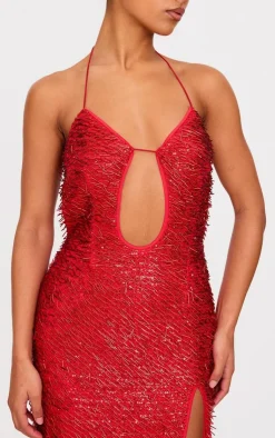 Sequin Cut Out Maxi Dress-PrettyLittleThing Clearance