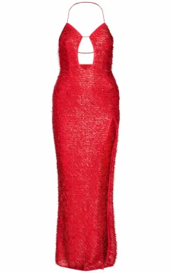 Sequin Cut Out Maxi Dress-PrettyLittleThing Clearance