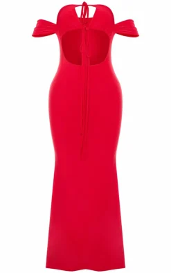 Sleeve Detail Double Layer Slinky Maxi Dress-PrettyLittleThing Best