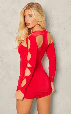 Slinky Extreme Cut Out Mini Dress-PrettyLittleThing Outlet